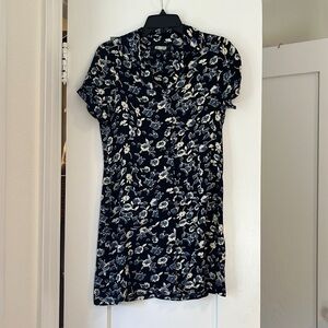 Reformation button up mini shift dress